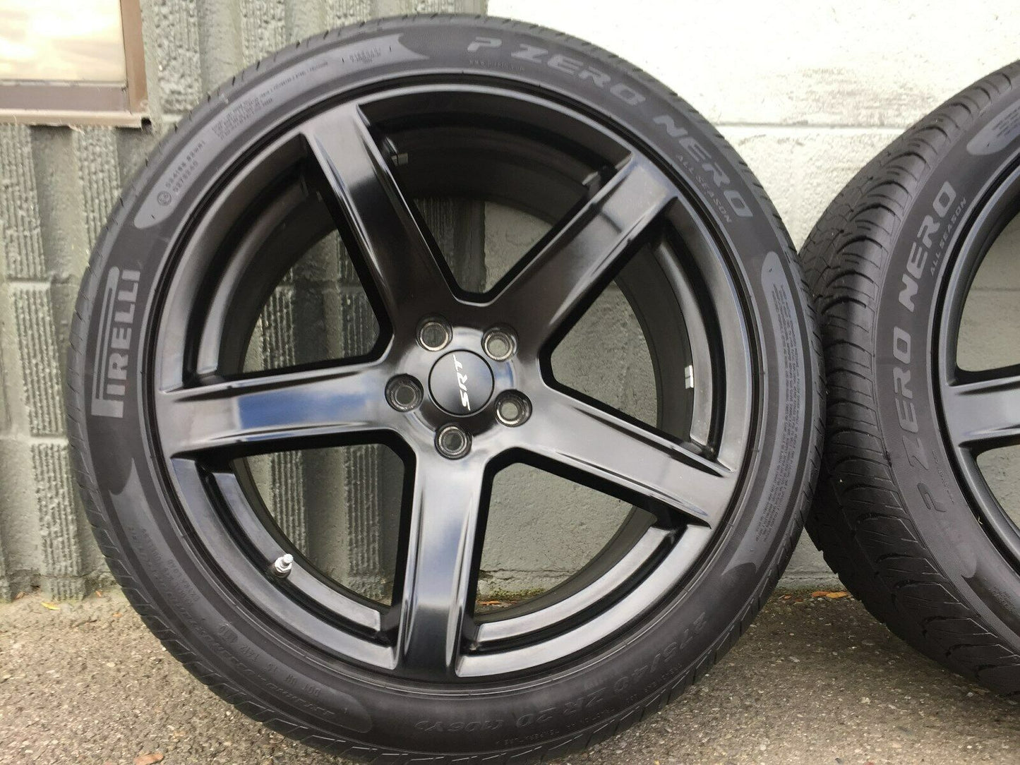 OEM SRT Hellcat 20” 5-Spoke Wheel & Tire Set – Matte Black