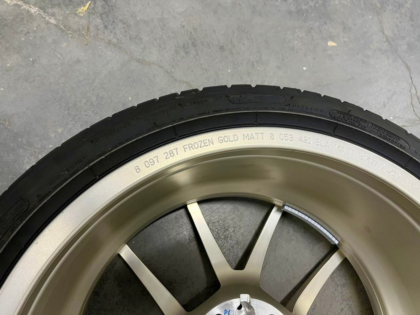 OEM BMW 763M Frozen Gold Wheel & Tire Set