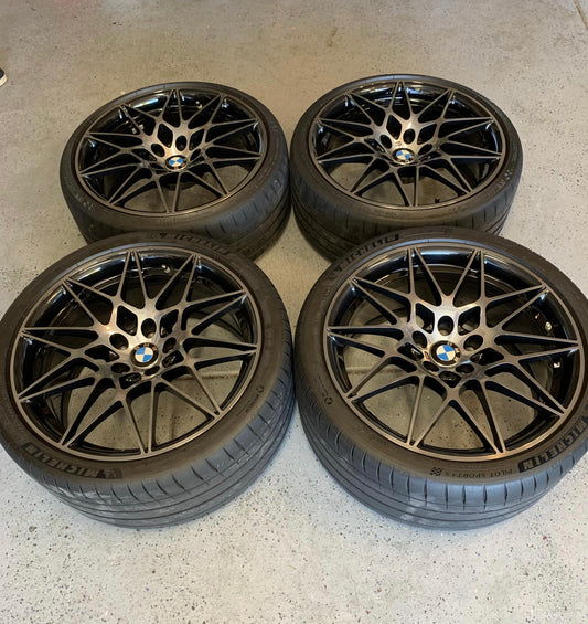 OEM BMW M3 Competition Package Style 666M Wheel Set – Shadowline Black