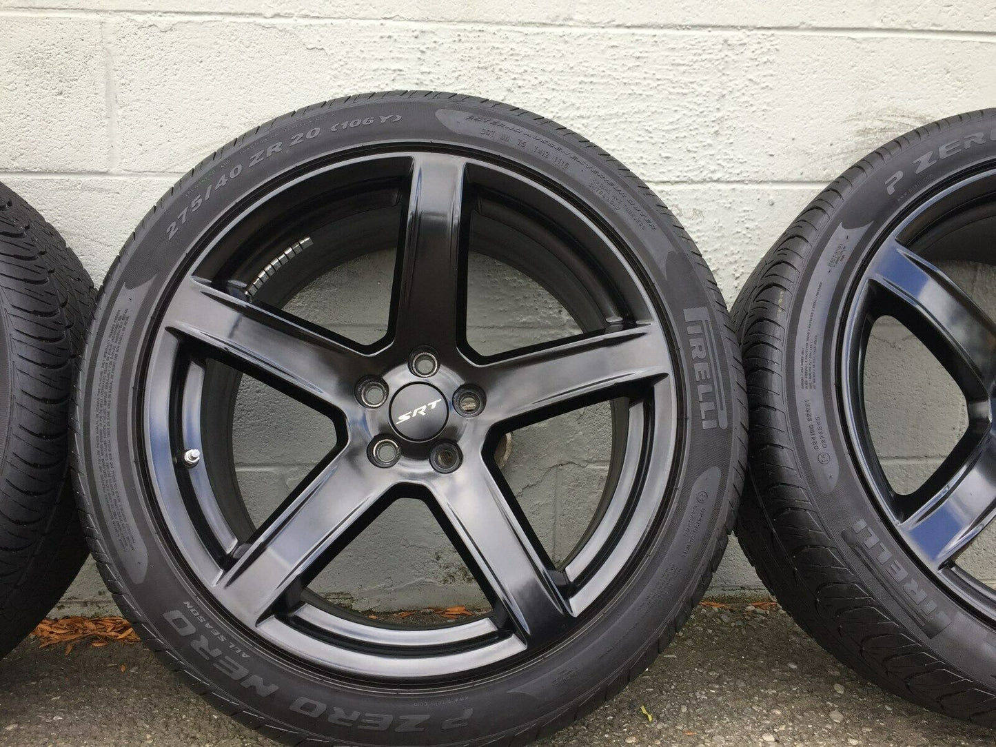 OEM SRT Hellcat 20” 5-Spoke Wheel & Tire Set – Matte Black