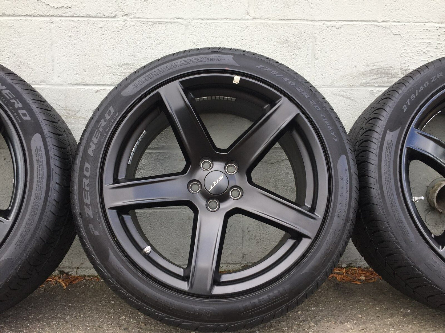OEM SRT Hellcat 20” 5-Spoke Wheel & Tire Set – Matte Black