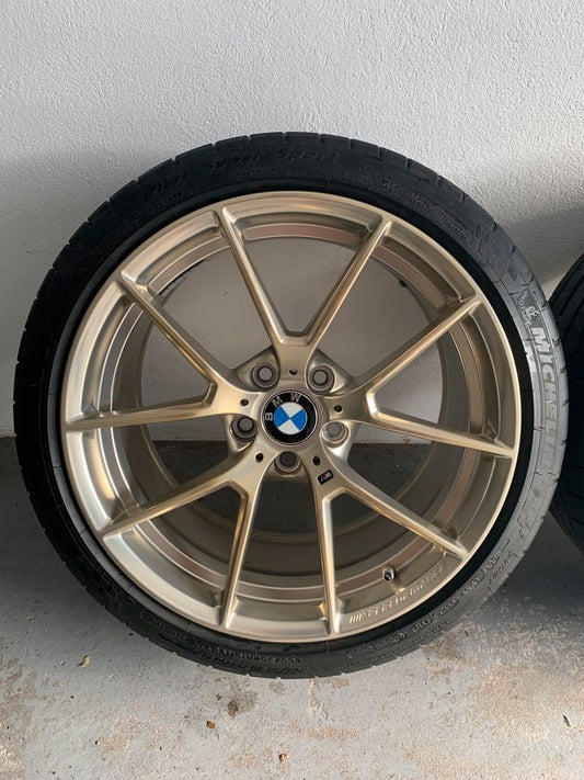 OEM BMW 763M Frozen Gold Wheel & Tire Set