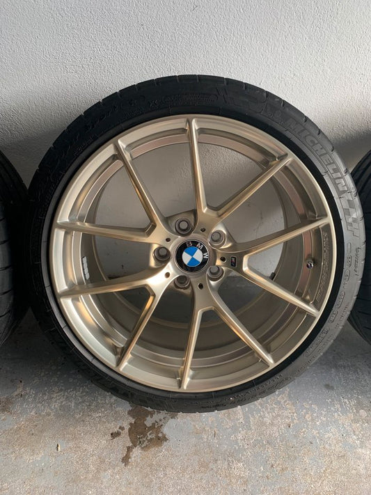 OEM BMW 763M Frozen Gold Wheel & Tire Set
